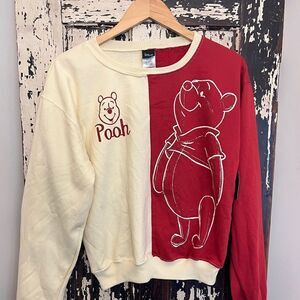 NWT Disney Winnie The Pooh two tone women’s sweatshirt.  Size M.